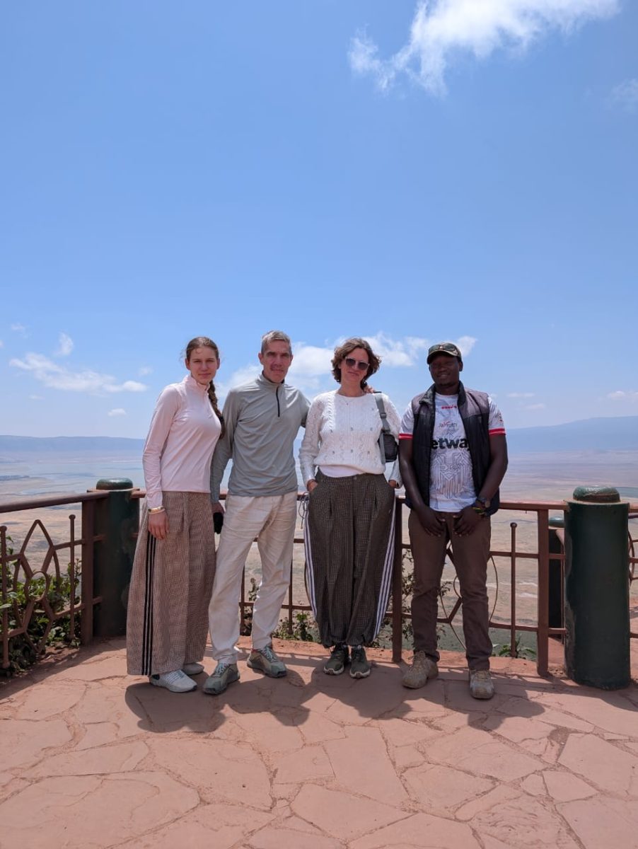Our guide with guests at the viewpoint